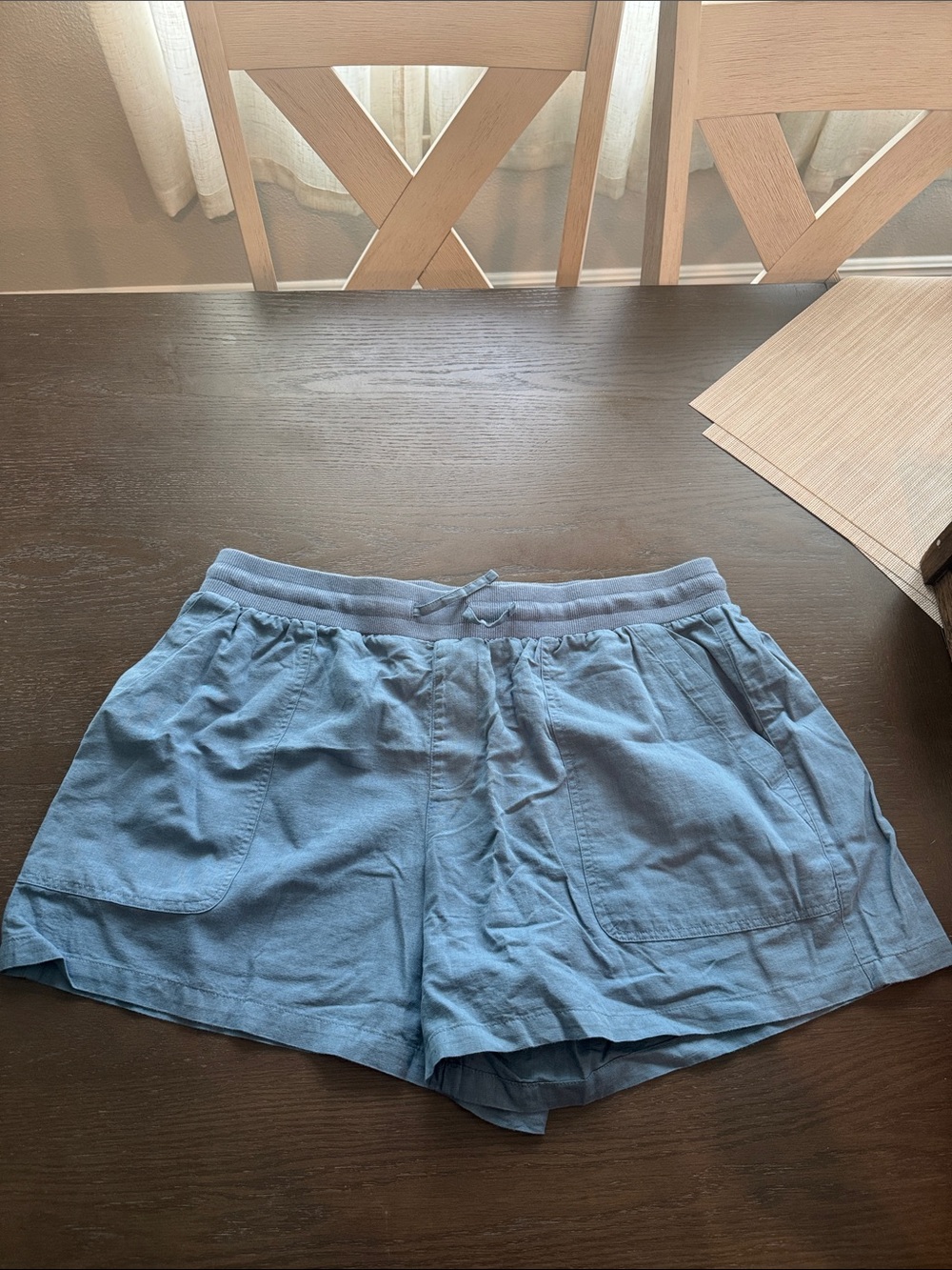 Women's Pact Coronet Blue Canopy Linen Blend Short 2XL